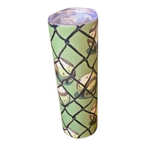 Softball Pattern Tumbler-NIB